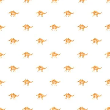 Stegosaurus dinosaur skeleton pattern repeating background seamless イラスト素材