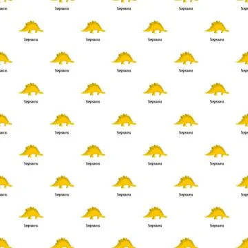 Stegosaurus pattern seamless vector Stock Illustration