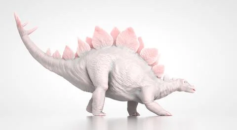 Stegosaurus on white background. Illustrazione stock