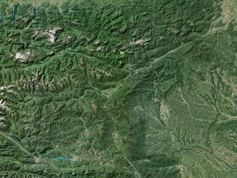Steiermark, Austria. High resolution satellite map Illustrazione stock
