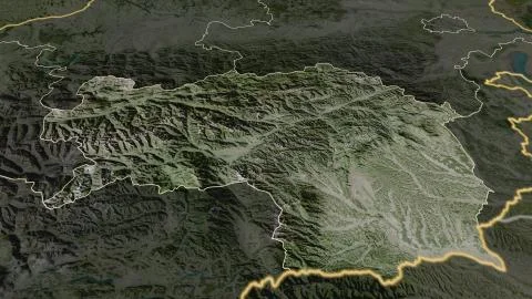 Steiermark, Austria - highlighted. Satellite 库存插图