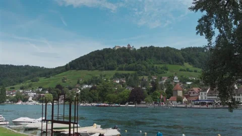 Stein am Rhein, Switzerland. Stein am Rhein ist eine Kleinstadt westlich des Video stock 288264341