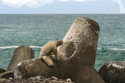 Steinmensch Foto stock