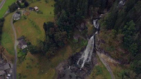 Steinsdalsfossen in Norway Video stock 69071950