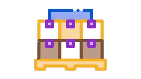 Stella with parcels Icon Animation 스톡 동영상 145287485