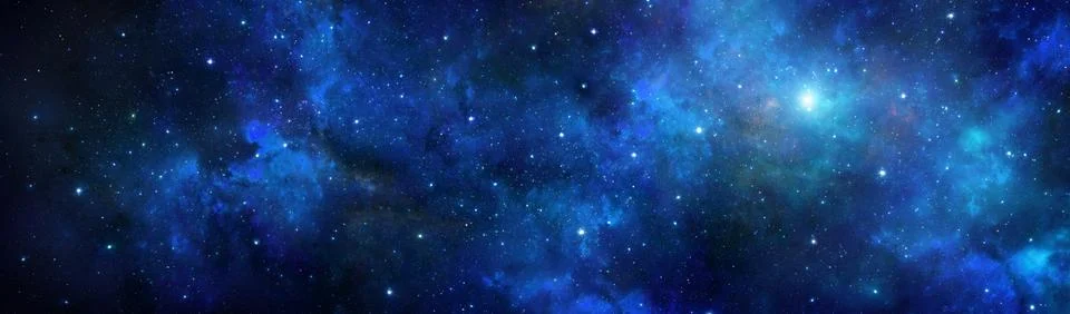 Stellar background and nebula in outer space Stock Illustration