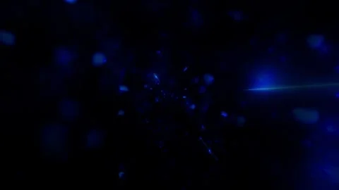Stellar Blue Particle Drift – Deep Space Light Motion Art Stock Footage 303131996