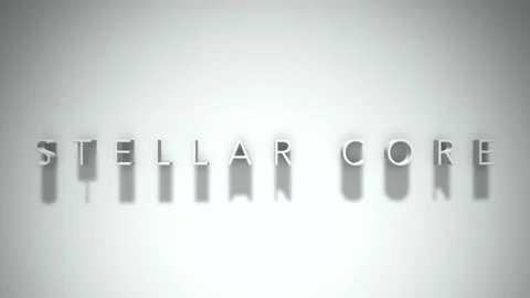 Stellar core 3D title animation white text on a white background Stock Footage 298374402