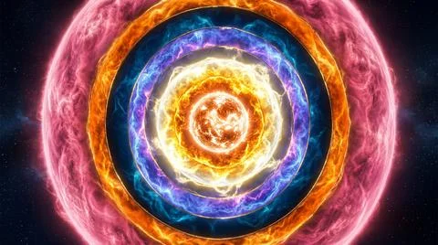 Stellar Evolution in Massive Stars Stock Illustration