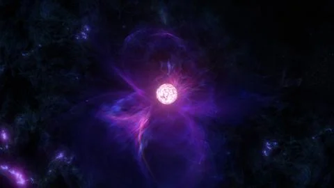 Stellar Giant Super massive Sun and Hostile Dark Matter Nebula Stock Illustration