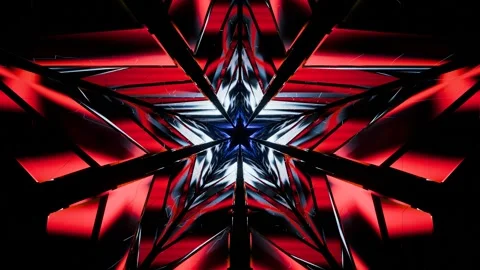 Stellar neon tunnel in a seamless loop. Stock Footage 289132572