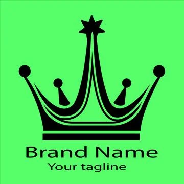 Stellar Pinnacle Crown logo design Stock Illustration