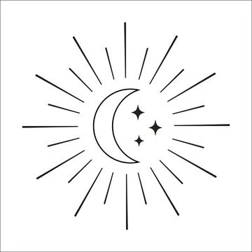 Stellar Star Logo Andromeda Arch Concept-03.11. Black Option. Stock Illustration