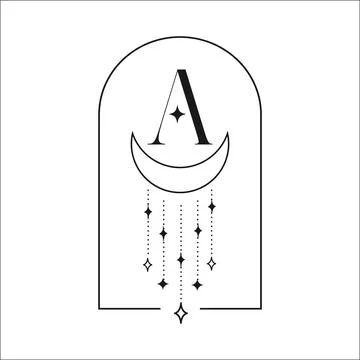 Stellar Star Logo Andromeda Arch Concept-04.11. Black Option. Stock Illustration