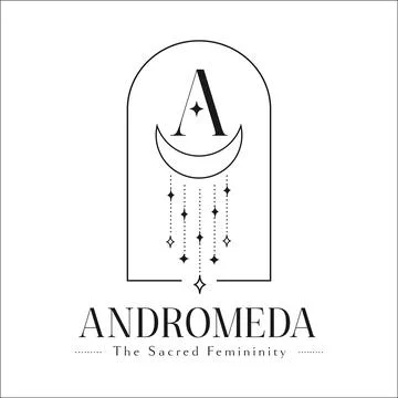 Stellar Star Logo Andromeda Arch Concept-04. Black Option. Stock Illustration