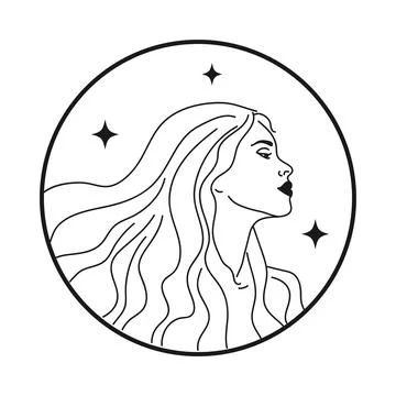 Stellar Star Logo Andromeda Arch Concept-04. Black Option. Stock Illustration