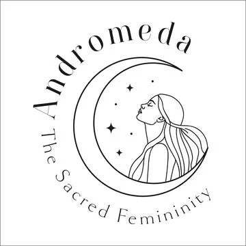 Stellar Star Logo Andromeda Moon Concept-02. Black Option. Stock Illustration