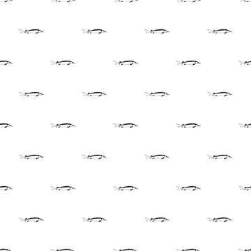 Stellate fish pattern, simple style Stock Illustration