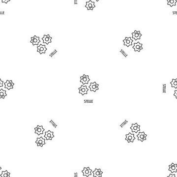 Stelle pasta pattern seamless Stock Illustration