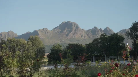 Stellenbosch Mountains at Sunset | Rec. 709 Stock Footage 308463222