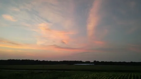 Steller sunset over the midwest Stock Footage 304883767
