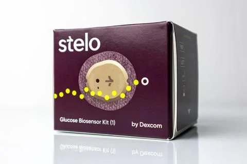 Stelo by Dexcom biosensor kit in the box Stock Photos