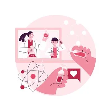 STEM activities abstract concept vector illustration. イラスト素材