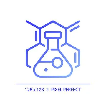STEM activities pixel perfect gradient linear vector icon Stock Illustration