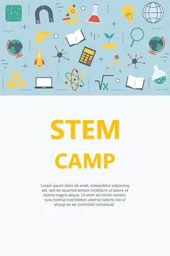 STEM camp banner Stock Illustration