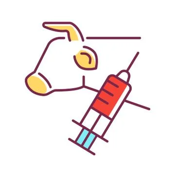 Stem cell biopsy color line icon. Involving extraction of sample cells or tis Ilustración de archivo