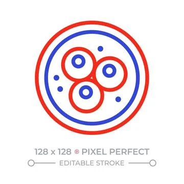 Stem cell pixel perfect duotone line icon Stock Illustration