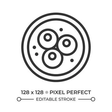 Stem cell pixel perfect simple line icon Stock-Illustration