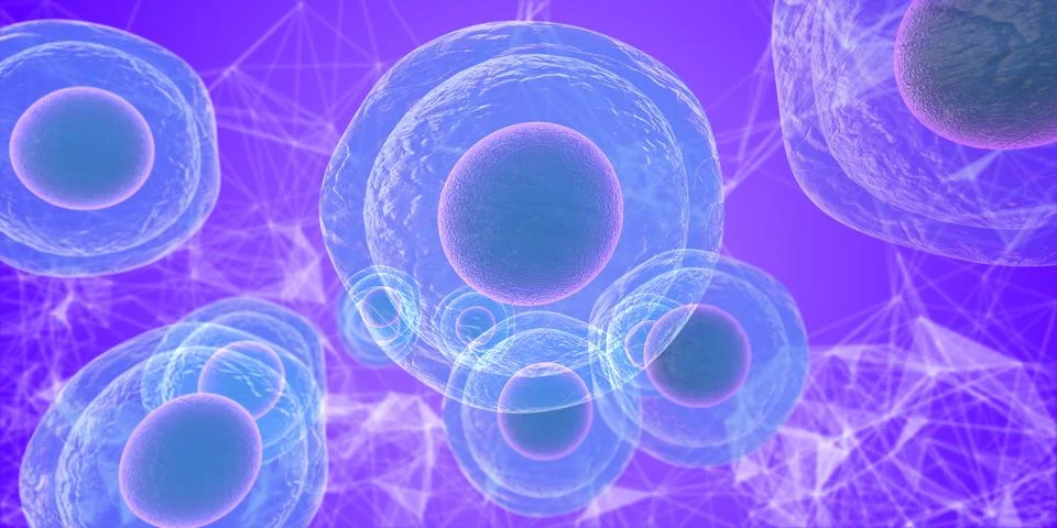 Stem cell research and the science of biotechnology for human cloning Stock Illustration