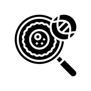 Stem cell research biomedical glyph icon vector illustration Illustrazione stock