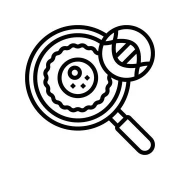 Stem cell research biomedical line icon vector illustration 스톡 일러스트