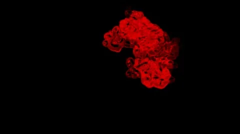 Stem cells and virus under medical microscope,bubble and herpes underwater. Stock Footage