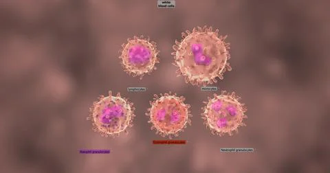 Stem cells in the bone marrow are responsible for producing white blood cells Stock Illustration