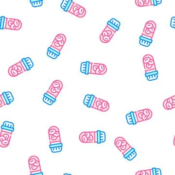 Stem cells vector seamless pattern color Stock Illustration