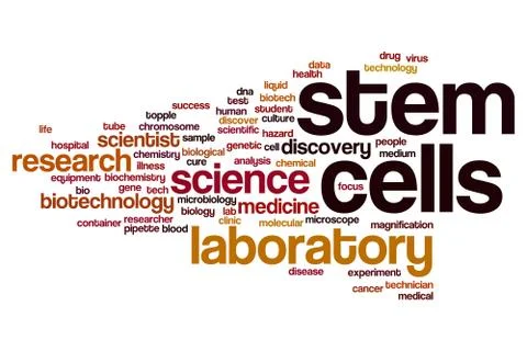 Stem cells word cloud Stock Illustration