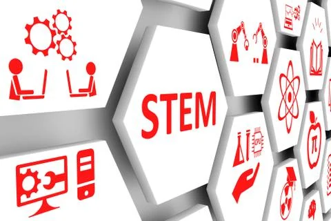 STEM concept cell background 3d illustration Stock Illustration