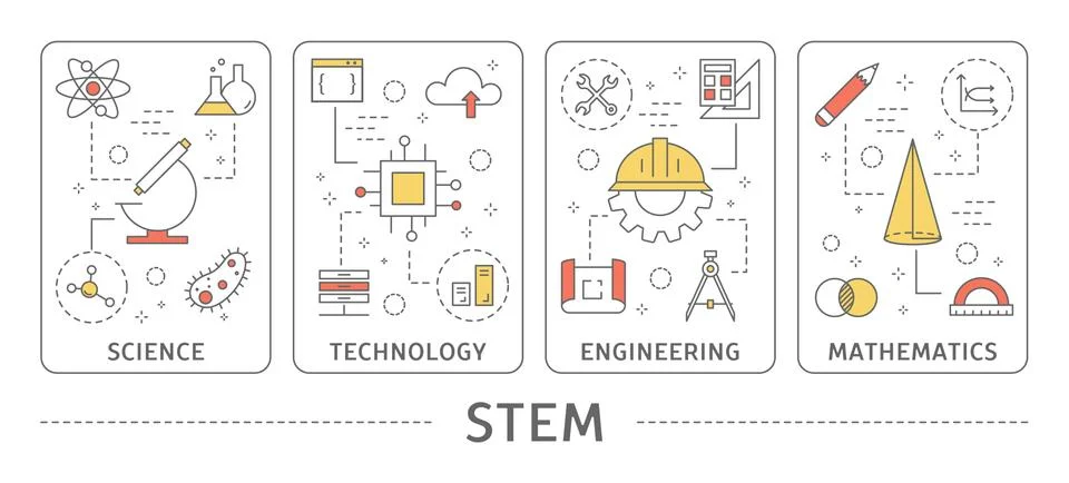 STEM concept illustration. Illustrazione stock