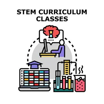 Stem curriculum classes developing future generation skills Stock-Illustration