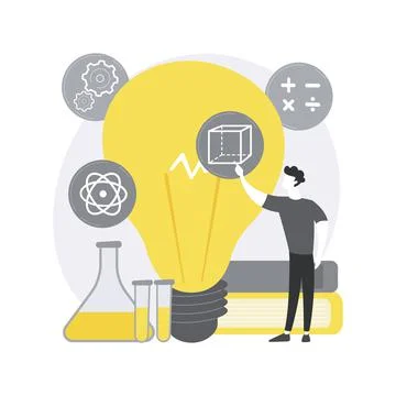 STEM education abstract concept vector illustration. Illustrazione stock