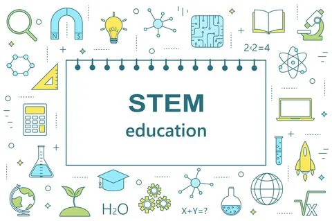 STEM education banner Stock Illustration