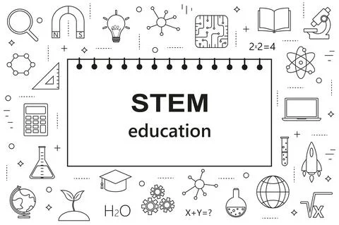 STEM education banner Stock Illustration