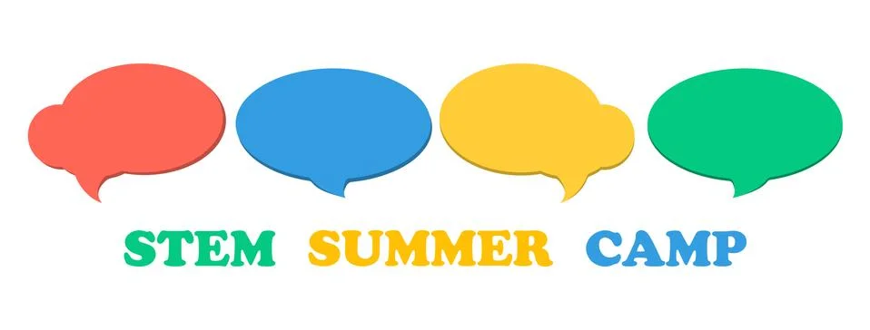 STEM education bubble speech Stock Illustration