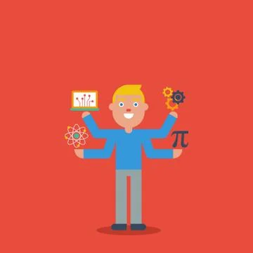 STEM education character concept Stock-Illustration