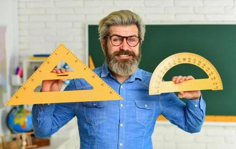Stem education concept. study algebra at university. back to school. teacher of Stock Photos