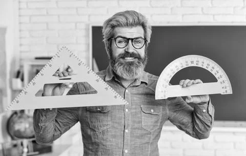 Stem education concept. study algebra at university. back to school. teacher of Stock Photos