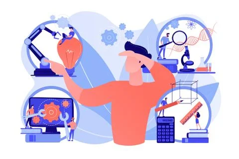 STEM education concept vector illustration Illustrazione stock
